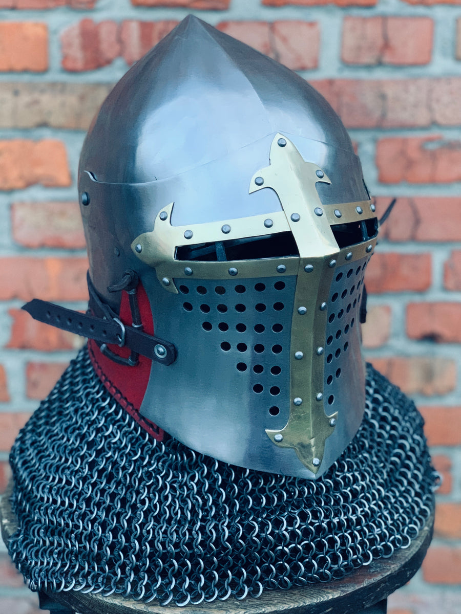 Alexander helmet with golden cross – Master Uley Alexander helmet with golden cross – Master Uley