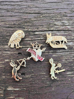 Set of badges “Medieval beasts”