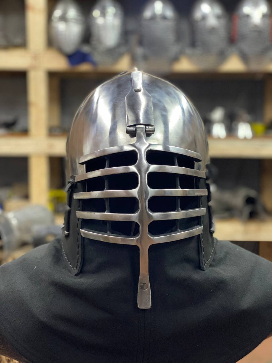 Heraldic Wolf ribs bacinet – Master Uley