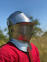 Heavy tournament Armet for jousting “Steel Frog”