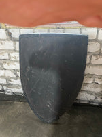Duel shield with one part leather
