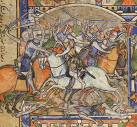 Crusader  helmet with golden cross