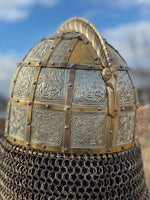 Vendel helmet with decoration and titanium chain mail
