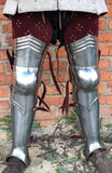Knight legs set “Edward” with red leather