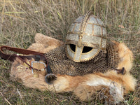 Vendel helmet with decoration and titanium chain mail