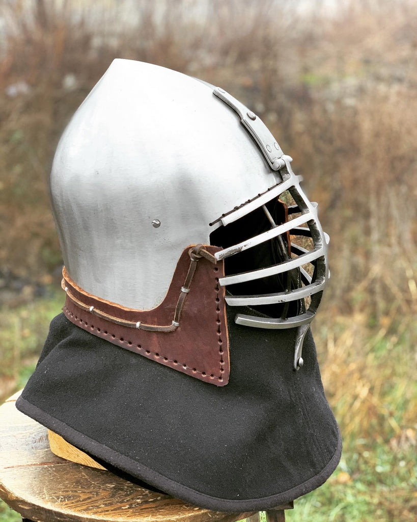 Heraldic Wolf ribs bacinet – Master Uley